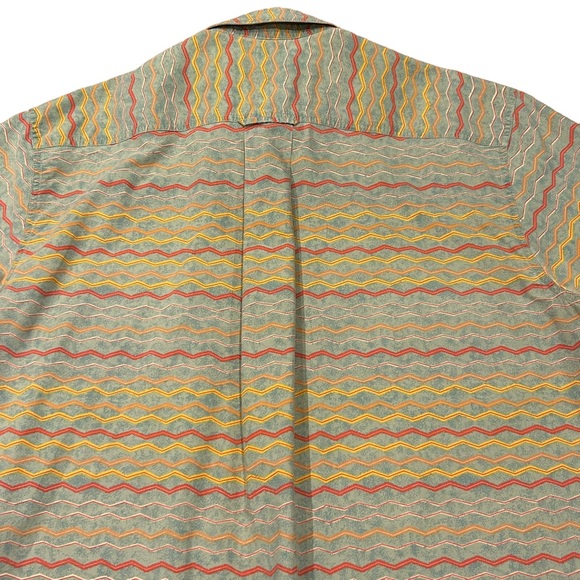 Vintage Orvis Gray/Green Orange Short Sleeve Shirt L‎ - Picture 7 of 10